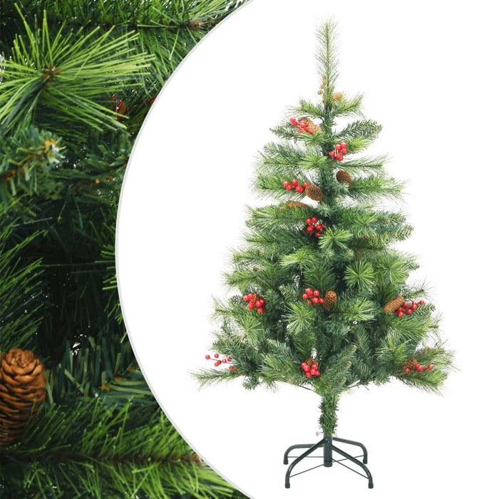 Artificial Hinged Christmas Tree With Cones And Berries 150 Cm Tpiibl