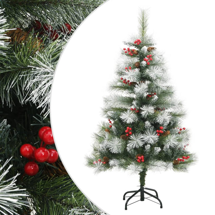 Artificial Hinged Christmas Tree With Cones And Berries 120 Cm Tpiiob