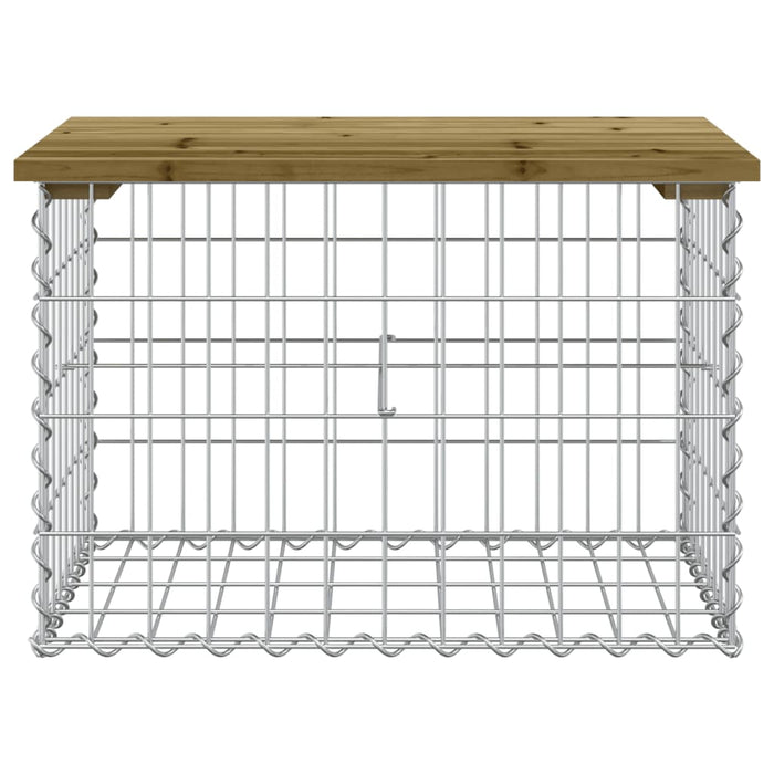 Garden Bench Gabion Design 63X44X42 Cm Impregnated Wood Pine Ntatpp