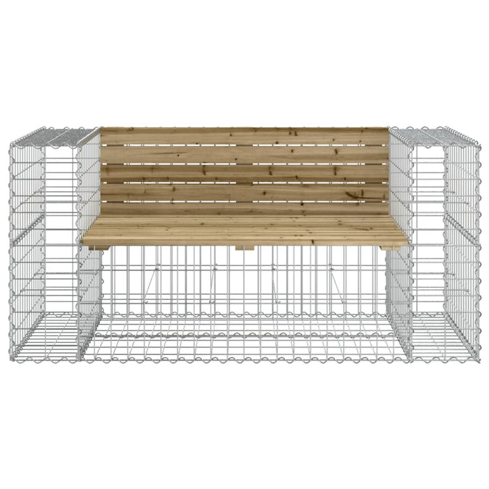 Garden Bench Gabion Design 143X71X65.5 Cm Impregnated Wood Pine Ntatik