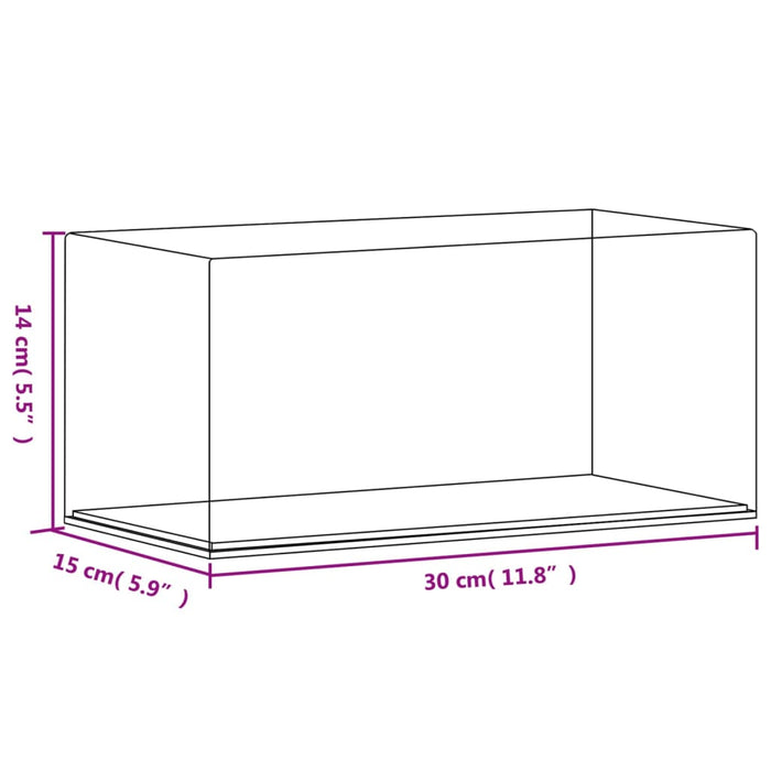 Display Box Transparent 30X15X14 Cm Acrylic Opakbb