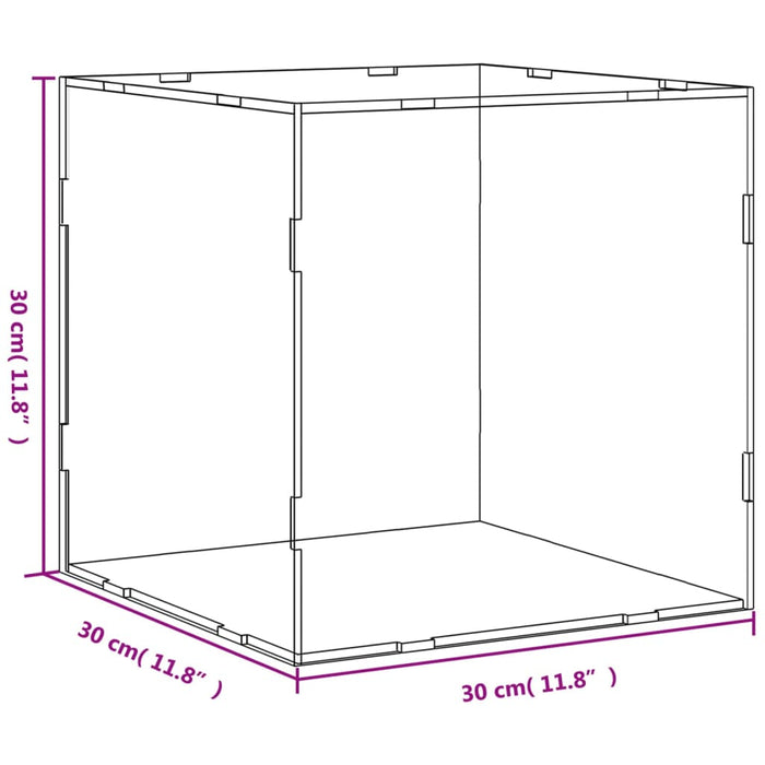 Display Box Transparent 30X30X30 Cm Acrylic Opakot