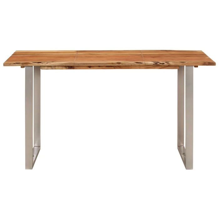 Dining Table 140X70X76 Cm Solid Wood Acacia Tpbxkx