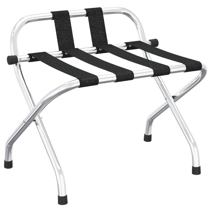 Luggage Rack With Backrest Silver 56X39X52Cm Optbia