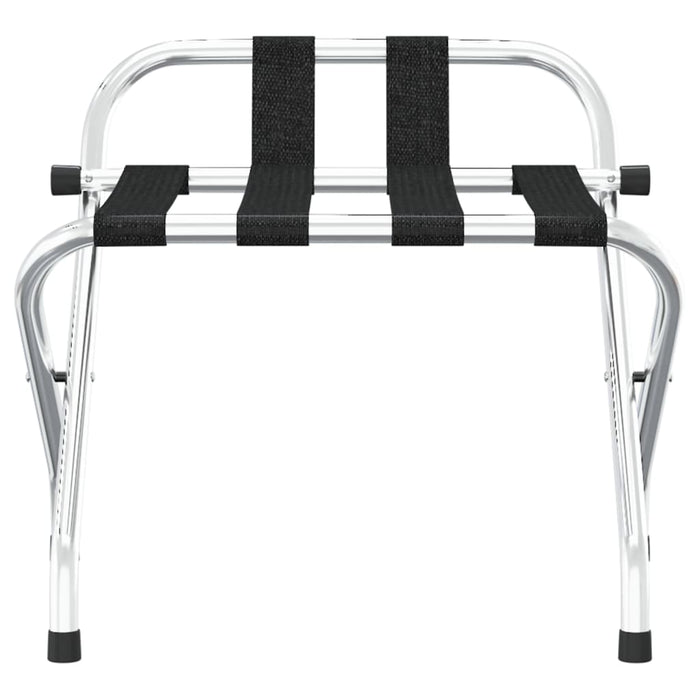 Luggage Rack With Backrest Silver 56X39X52Cm Optbia