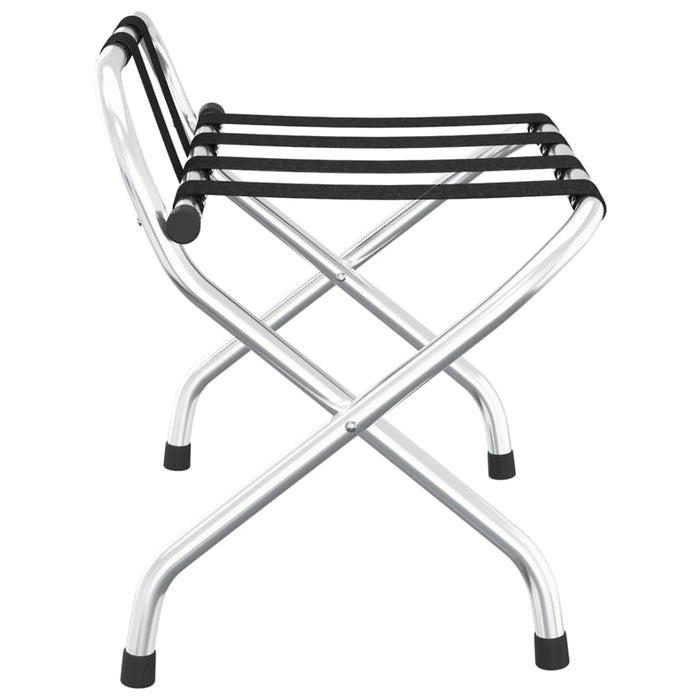 Luggage Rack With Backrest Silver 56X39X52Cm Optbia