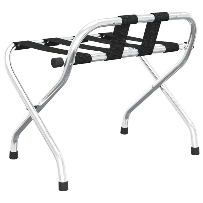 Luggage Rack With Backrest Silver 56X39X52Cm Optbia