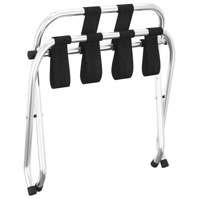 Luggage Rack With Backrest Silver 56X39X52Cm Optbia