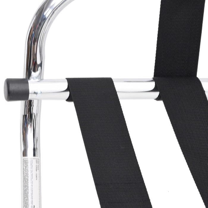 Luggage Rack With Backrest Silver 56X39X52Cm Optbia