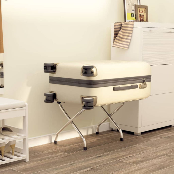 Luggage Rack With Backrest Silver 56X39X52Cm Optbia