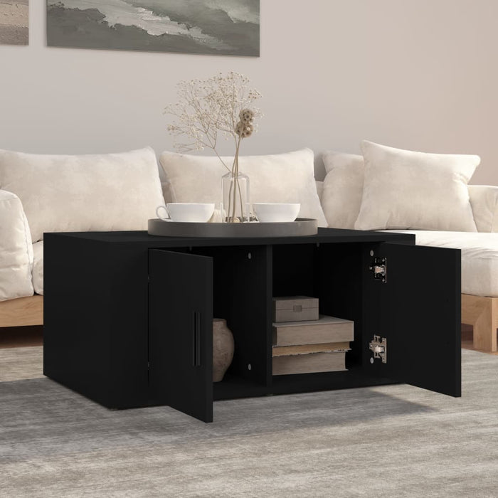 Coffee Table Black 80X50X36 Cm Engineered Wood Nolpot