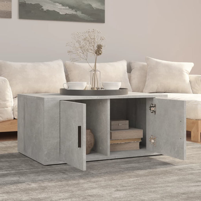 Coffee Table Concrete Grey 80X50X36 Cm Engineered Wood Nolpol
