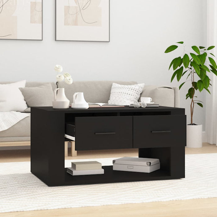Coffee Table Black 80X50X40 Cm Engineered Wood Nolpxk