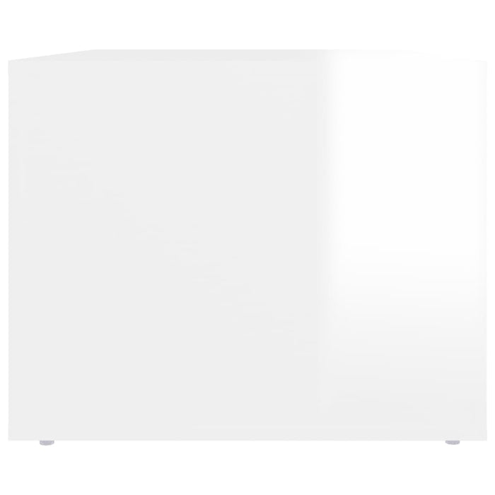 Coffee Table Glossy Look White 80X50X40 Cm Engineered Wood Nolptb