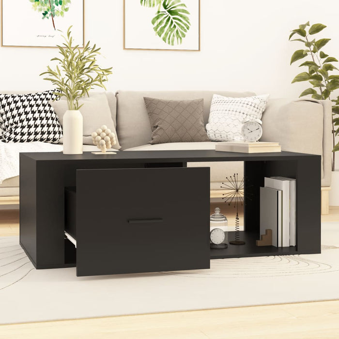 Coffee Table Black 100X50.5X35 Cm Engineered Wood Nolpti