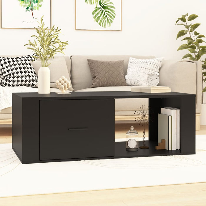 Coffee Table Black 100X50.5X35 Cm Engineered Wood Nolpti