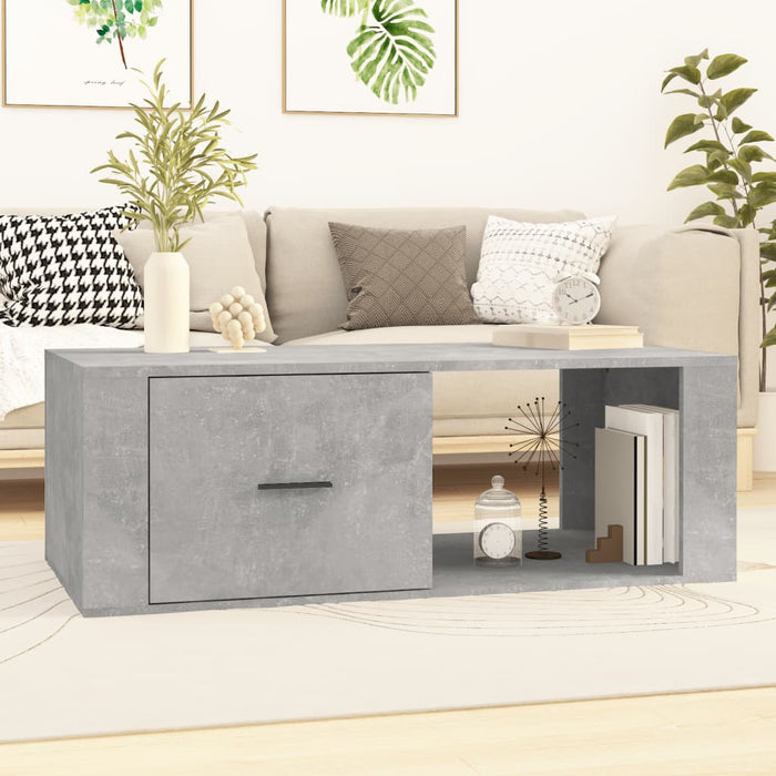 Coffee Table Concrete Grey 100X50.5X35 Cm Engineered Wood Nolpab