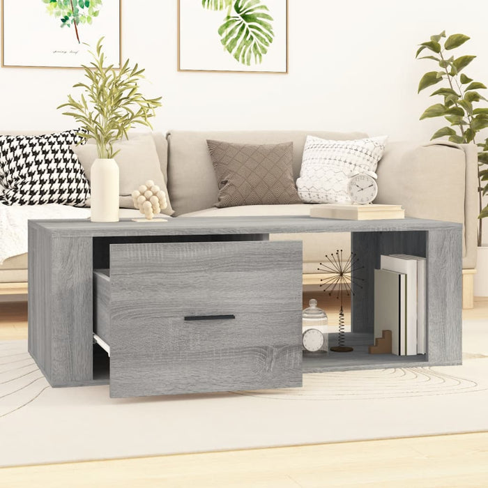 Coffee Table Grey Sonoma 100X50.5X35 Cm Engineered Wood Nolpax