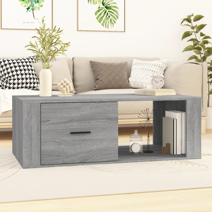 Coffee Table Grey Sonoma 100X50.5X35 Cm Engineered Wood Nolpax