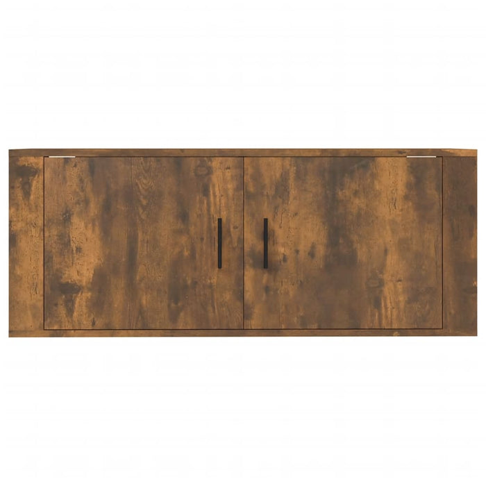 Wall Mounted Tv Cabinet Smoked Oak 100X34.5X40 Cm Nollti