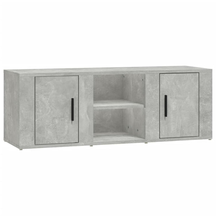 Tv Cabinet Concrete Grey 100X31.5X35 Cm Engineered Wood Nokatx