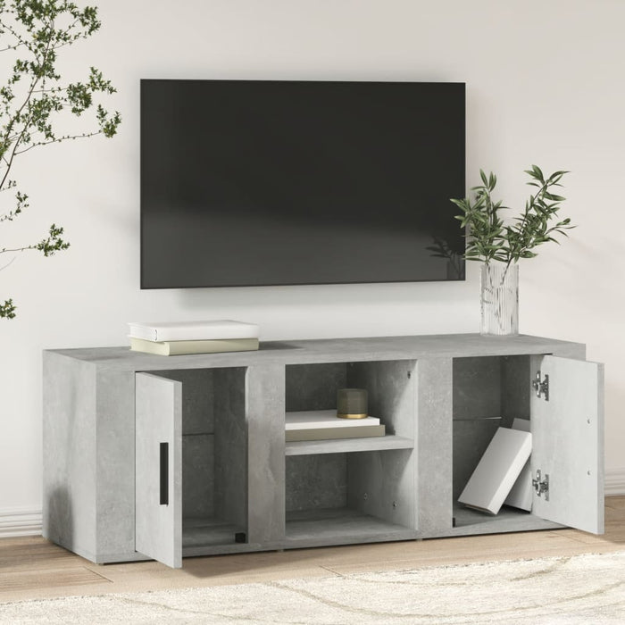 Tv Cabinet Concrete Grey 100X31.5X35 Cm Engineered Wood Nokatx