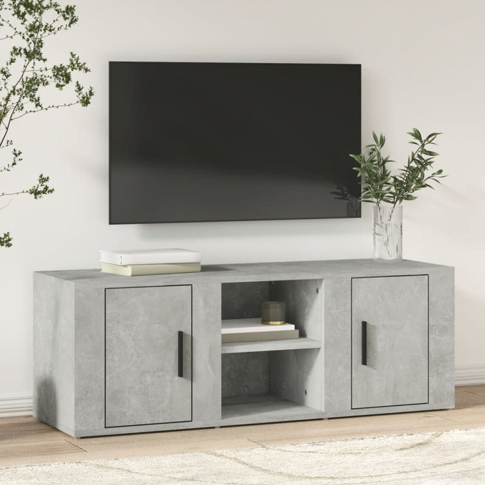 Tv Cabinet Concrete Grey 100X31.5X35 Cm Engineered Wood Nokatx