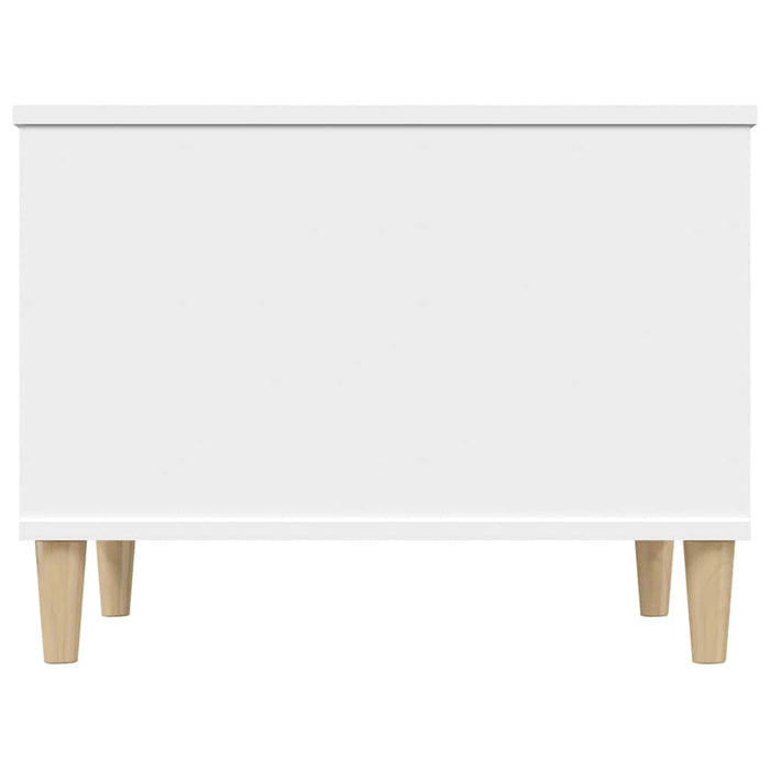Coffee Table White 60X44.5X45 Cm Engineered Wood Nokpla