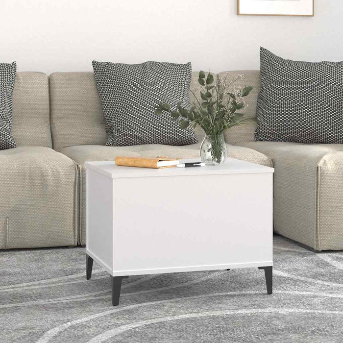 Coffee Table White 60X44.5X45 Cm Engineered Wood Nokpix