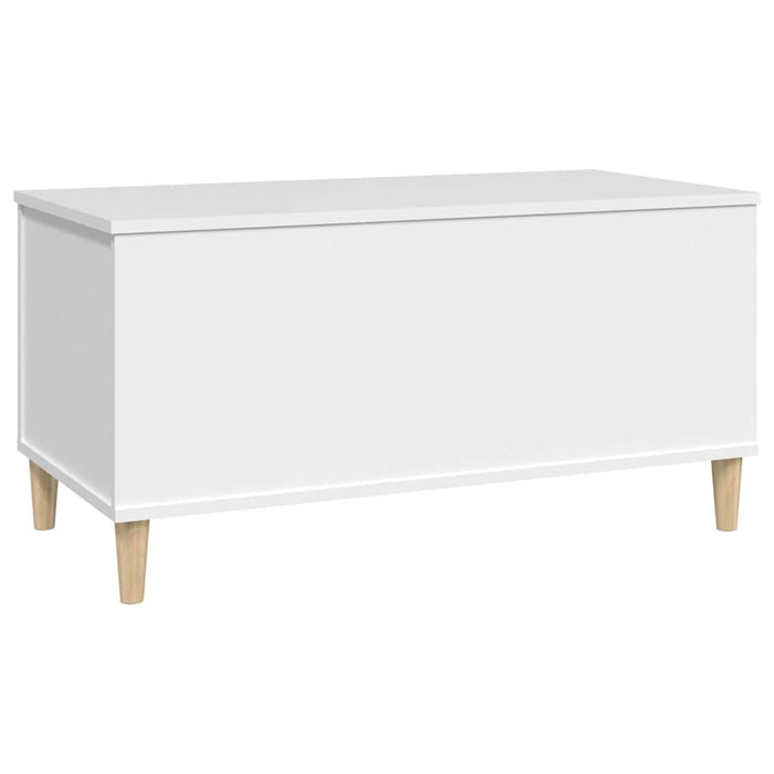 Coffee Table White 90X44.5X45 Cm Engineered Wood Nokpnb