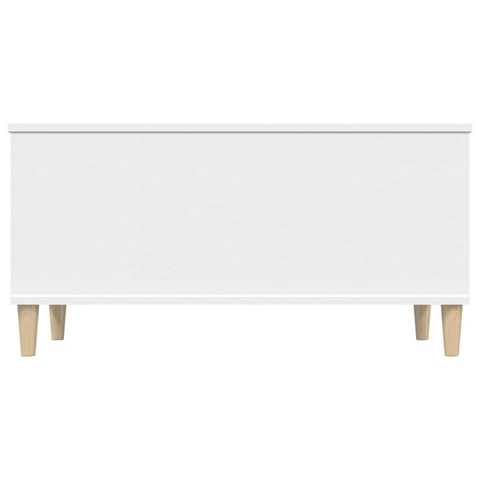 Coffee Table White 90X44.5X45 Cm Engineered Wood Nokpnb