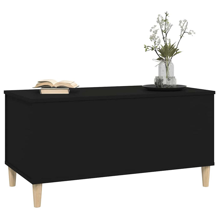 Coffee Table Black 90X44.5X45 Cm Engineered Wood Nokpno
