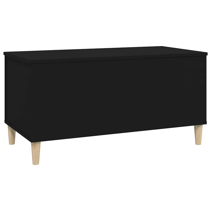 Coffee Table Black 90X44.5X45 Cm Engineered Wood Nokpno