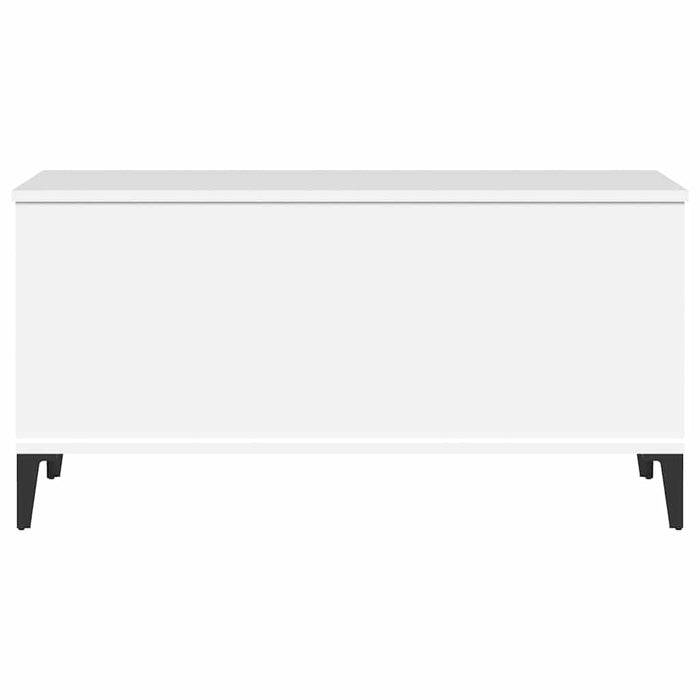 Coffee Table White 90X44.5X45 Cm Engineered Wood Nokpnn