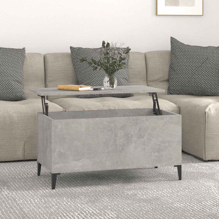 Coffee Table Concrete Grey 90X44.5X45 Cm Engineered Wood Nokpkx