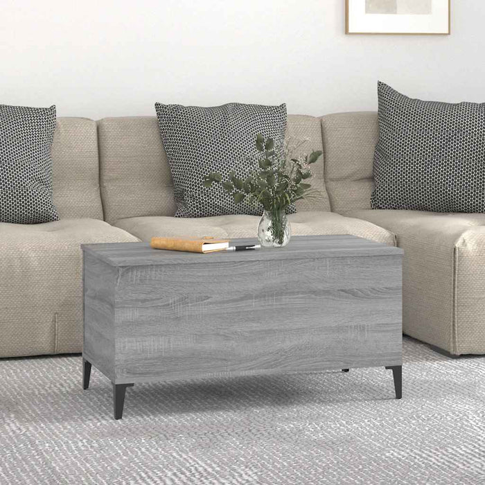 Coffee Table Grey Sonoma 90X44.5X45 Cm Engineered Wood Nokpka