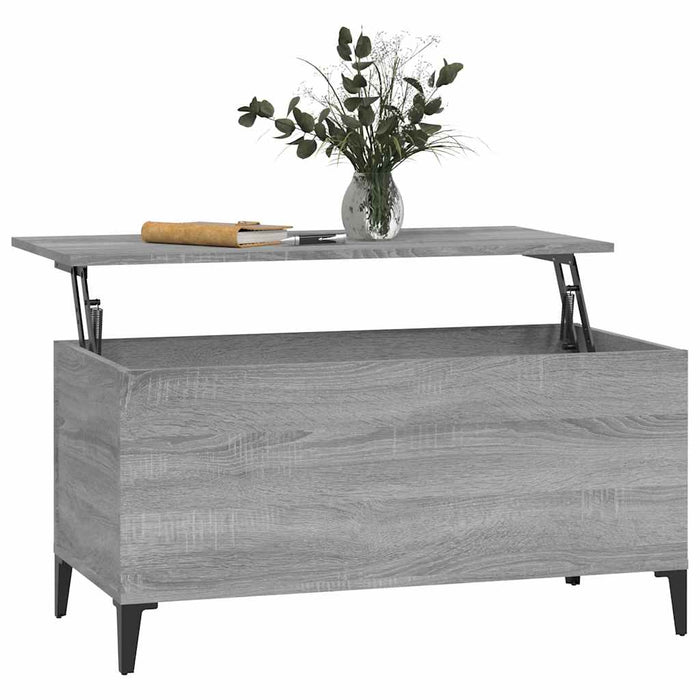 Coffee Table Grey Sonoma 90X44.5X45 Cm Engineered Wood Nokpka