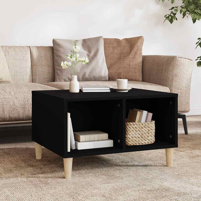 Coffee Table Black 60X50X36.5 Cm Engineered Wood Nxobxk