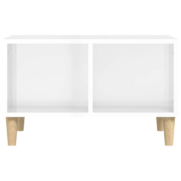Coffee Table Glossy Look White 60X50X36.5 Cm Engineered Wood Nxobtb