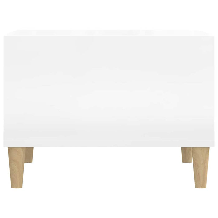 Coffee Table Glossy Look White 60X50X36.5 Cm Engineered Wood Nxobtb