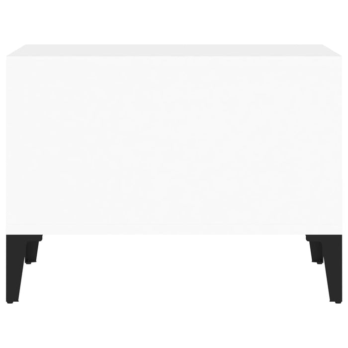 Coffee Table Glossy Look White 60X50X36.5 Cm Engineered Wood Nxobtn