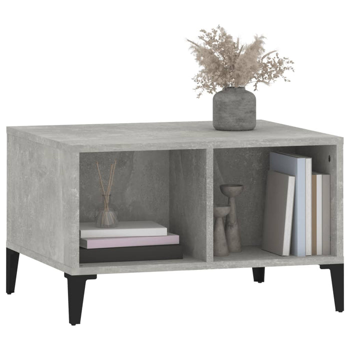 Coffee Table Concrete Grey 60X50X36.5 Cm Engineered Wood Nxobab