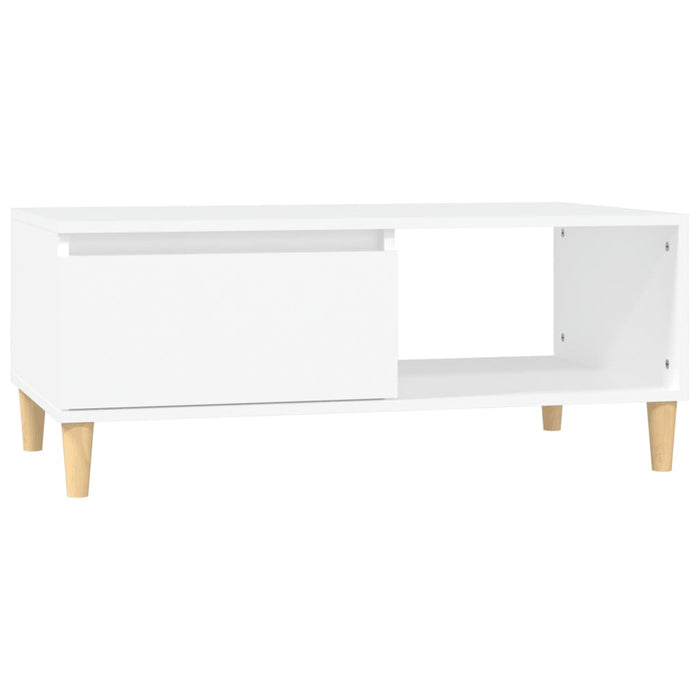 Coffee Table White 90X50X36.5 Cm Engineered Wood Nxobaa