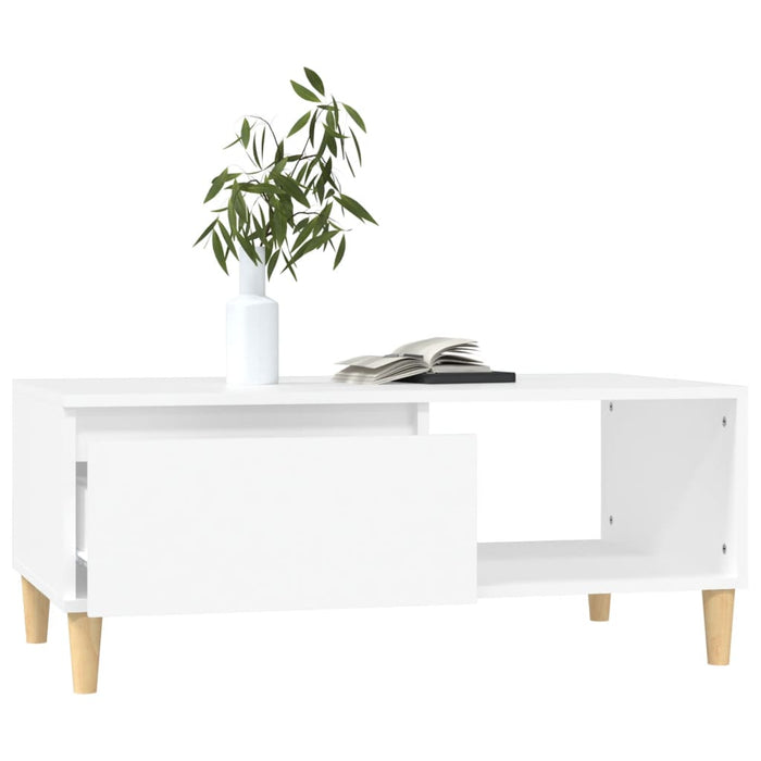 Coffee Table White 90X50X36.5 Cm Engineered Wood Nxobaa