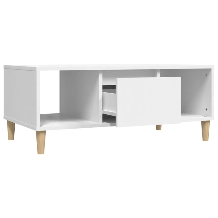 Coffee Table White 90X50X36.5 Cm Engineered Wood Nxoblb