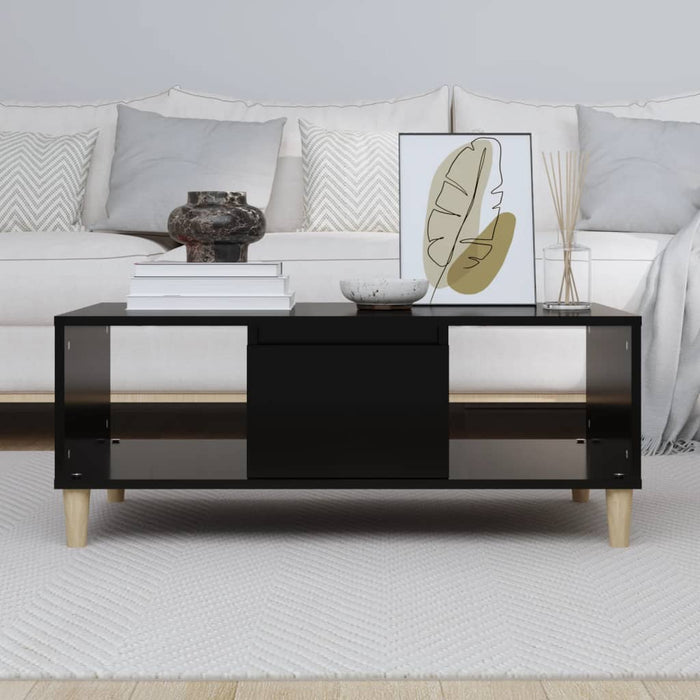 Coffee Table Black 90X50X36.5 Cm Engineered Wood Nxoblo