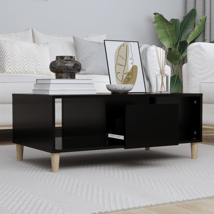Coffee Table Black 90X50X36.5 Cm Engineered Wood Nxoblo