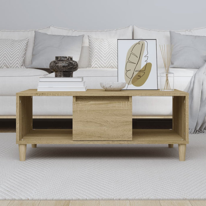 Coffee Table Sonoma Oak 90X50X36.5 Cm Engineered Wood Nxoblt