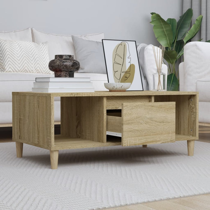 Coffee Table Sonoma Oak 90X50X36.5 Cm Engineered Wood Nxoblt