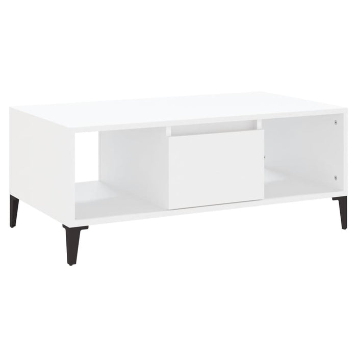 Coffee Table White 90X50X36.5 Cm Engineered Wood Nxobln